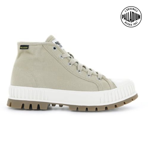 Palladium Pallashock Mid OG High Tops Women's Sneakers Light Green | UK E357-VGK